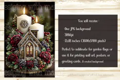 Christmas Garden Flag, Christmas Candle Garden Flag, d12 Product Image 2