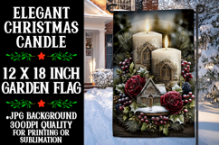 Christmas Garden Flag, Christmas Candle Garden Flag, d13 Product Image 1