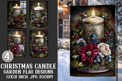 Christmas Garden Flag, Christmas Candle Garden Flags, s2 Product Image 1