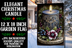 Christmas Garden Flag, Christmas Candle Garden Flag, d9 Product Image 1