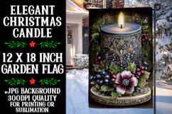 Christmas Garden Flag, Christmas Candle Garden Flag, d9 Product Image 1