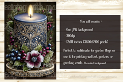 Christmas Garden Flag, Christmas Candle Garden Flag, d9 Product Image 2