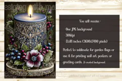 Christmas Garden Flag, Christmas Candle Garden Flag, d9 Product Image 2