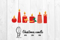 Christmas candle clipart Product Image 1