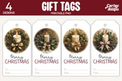 christmas candle gift tags