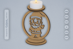 Christmas Candle Holder Laser Cut Product Image 3