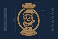 Christmas Candle Holder Laser Cut Product Image 2