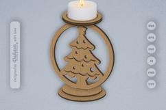 Christmas Candle Holder Laser Cut Product Image 3