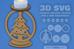 Christmas Candle Holder Laser Cut Product Image 2