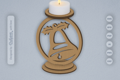Christmas Candle Holder Laser Cut Product Image 1