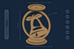 Christmas Candle Holder Laser Cut Product Image 3