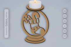Christmas Candle Holder Laser Cut Product Image 2