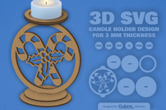 Christmas Candle Holder Laser Cut Product Image 3