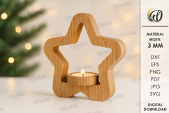 Christmas Candle Holders Bundle Laser Cut. Christmas SVG Product Image 5