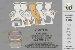 Christmas Candle Holder Laser Cut. Tealight Holder SVG Product Image 2