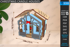 3D Christmas Candle Holders Laser Cut Bundle|Chistmas Houses Product Image 3