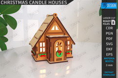 3D Christmas Candle Holders Laser Cut Bundle|Chistmas Houses Product Image 6