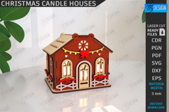3D Christmas Candle Holders Laser Cut Bundle|Chistmas Houses Product Image 8