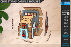 3D Christmas Candle Holders Laser Cut Bundle|Chistmas Houses Product Image 9