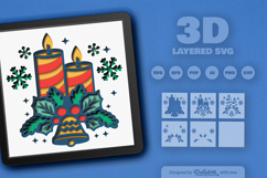 Christmas Candle Light Layered Papercut Product Image 2