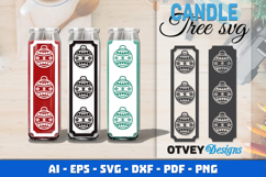 Dollar Tree Christmas Candle SVG | Vertical Designs Product Image 1