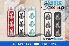 Dollar Tree Christmas Candle SVG | Vertical Designs Product Image 1