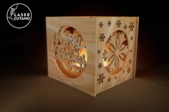 Christmas Candle Holder - Laser Cut File Product Image 2