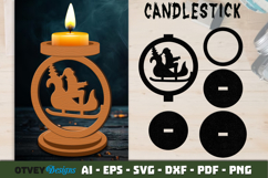 Christmas Candlestick Lasercut Product Image 1