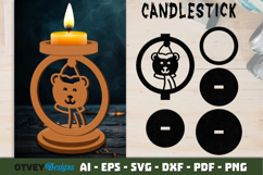 Christmas Candlestick Lasercut Product Image 1