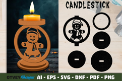 Christmas Candlestick Lasercut Product Image 1