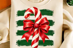 Christmas Candy Cane Brushstroke Clipart Product Image 2