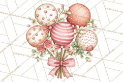 Pastel Candy Canes and Sweet Treats Clipart PNG, Pink Mint Product Image 3