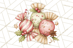 Pastel Candy Canes and Sweet Treats Clipart PNG, Pink Mint Product Image 2