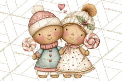 Pastel Candy Canes and Sweet Treats Clipart PNG, Pink Mint Product Image 3