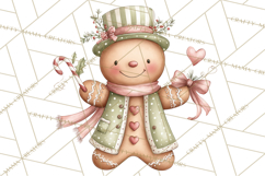 Pastel Candy Canes and Sweet Treats Clipart PNG, Pink Mint Product Image 4
