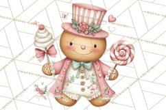 Pastel Candy Canes and Sweet Treats Clipart PNG, Pink Mint Product Image 5