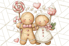 Pastel Candy Canes and Sweet Treats Clipart PNG, Pink Mint Product Image 3