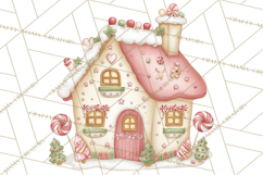 Pastel Candy Canes and Sweet Treats Clipart PNG, Pink Mint Product Image 4