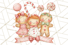 Pastel Candy Canes and Sweet Treats Clipart PNG, Pink Mint Product Image 5