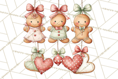 Pastel Candy Canes and Sweet Treats Clipart PNG, Pink Mint Product Image 2