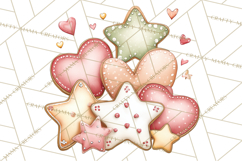 Pastel Candy Canes and Sweet Treats Clipart PNG, Pink Mint Product Image 4