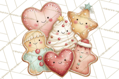 Pastel Candy Canes and Sweet Treats Clipart PNG, Pink Mint Product Image 4