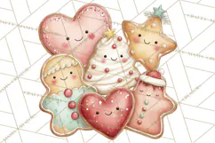 Pastel Candy Canes and Sweet Treats Clipart PNG, Pink Mint Product Image 4