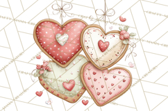 Pastel Candy Canes and Sweet Treats Clipart PNG, Pink Mint Product Image 5