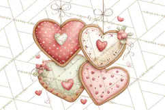 Pastel Candy Canes and Sweet Treats Clipart PNG, Pink Mint Product Image 5