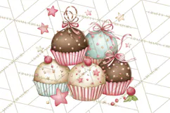 Pastel Candy Canes and Sweet Treats Clipart PNG, Pink Mint Product Image 2