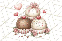 Pastel Candy Canes and Sweet Treats Clipart PNG, Pink Mint Product Image 3