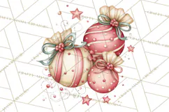Pastel Candy Canes and Sweet Treats Clipart PNG, Pink Mint Product Image 4
