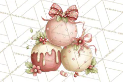 Pastel Candy Canes and Sweet Treats Clipart PNG, Pink Mint Product Image 5
