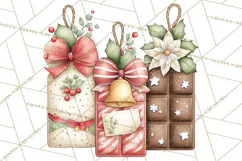 Pastel Candy Canes and Sweet Treats Clipart PNG, Pink Mint Product Image 4